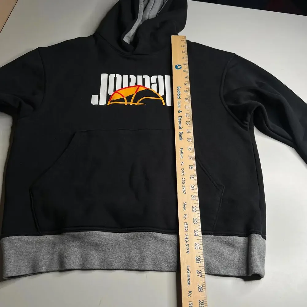Jordan Black Pullover‎ Hoodie Size L Jumpman Logo Basketball Streetwear Hoodie